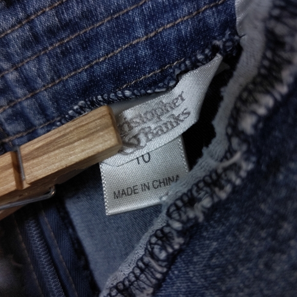 Christopher & Banks Denim Pencil with 2 Pockets Skirt Women's Size 10 - Picture 3 of 10